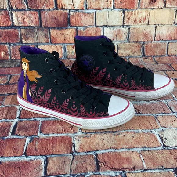 CONVERSE ALL-STAR CHUCK TAYLOR X FROZEN COLLAB HITOPS, YOUTHS SIZE 3 GUC - Picture 4 of 11